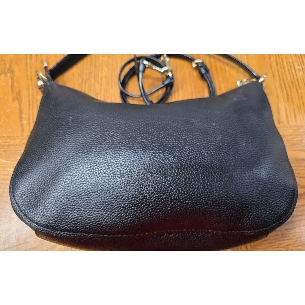 Coach Chelsea Hobo Black Pebbled Leather Crossbody Shoulder Bag Great Cond